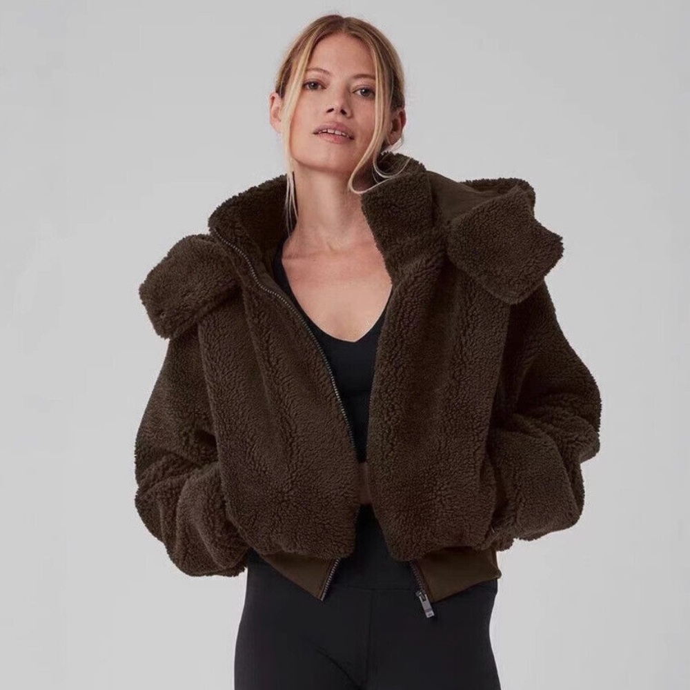 Alo foxy sherpa jacket espresso